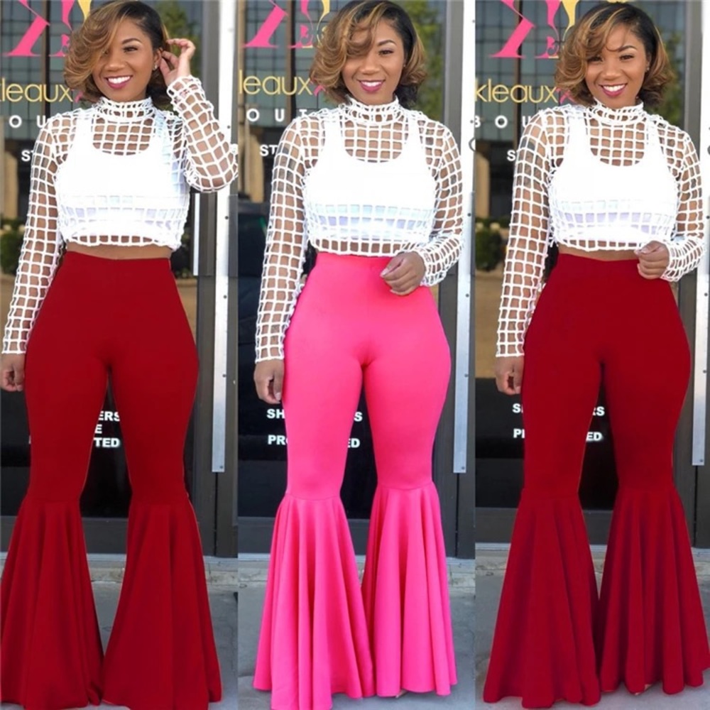 Women’s stretch Bell bottom spandex pants